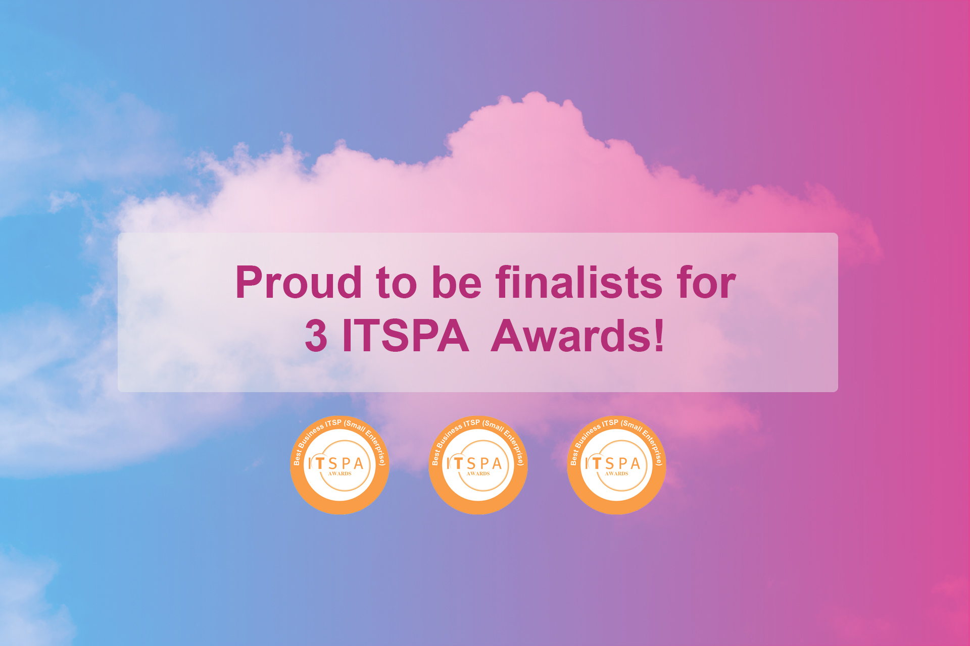 ITSPA finalists for three Awards!